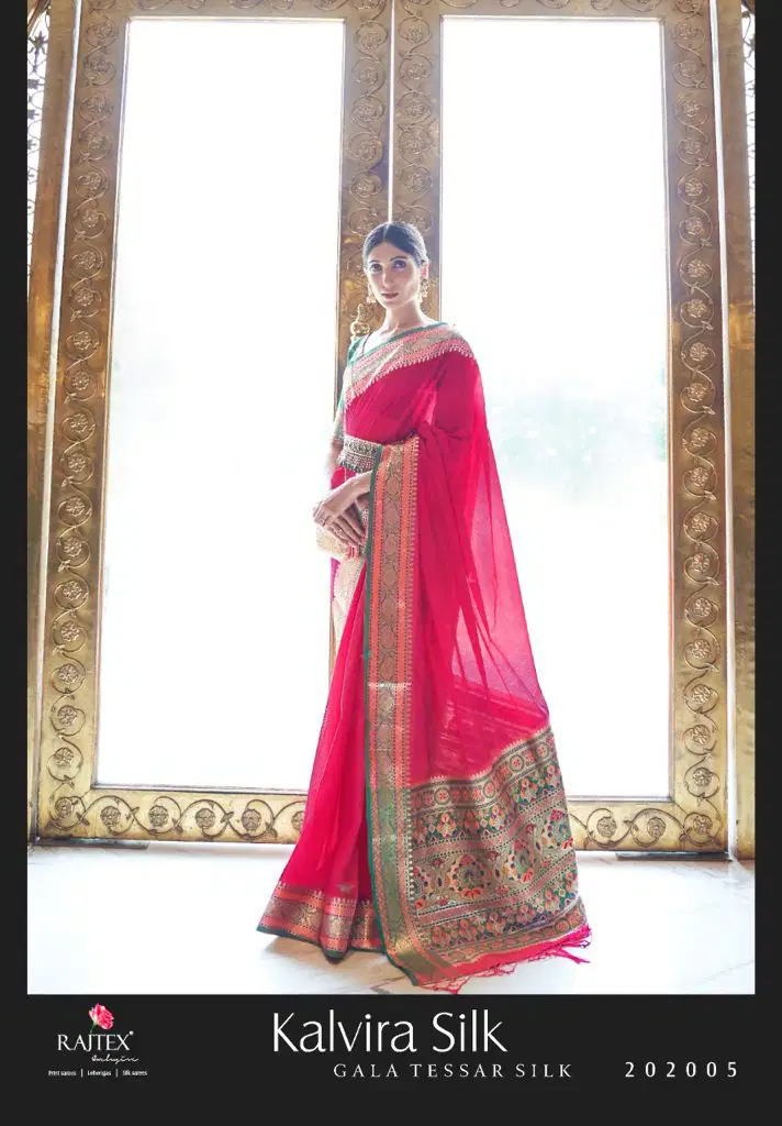 Rajtex Kalvira Latest Heavy Wedding Wear Silk Saree Collection